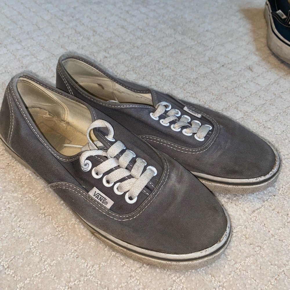 Worn gray vans